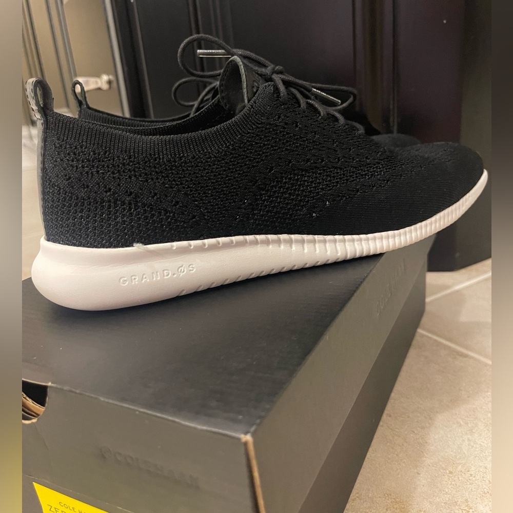 Cole Haan ZEROGRAND STCHLT Black Knit Sneakers - Picture 3 of 4